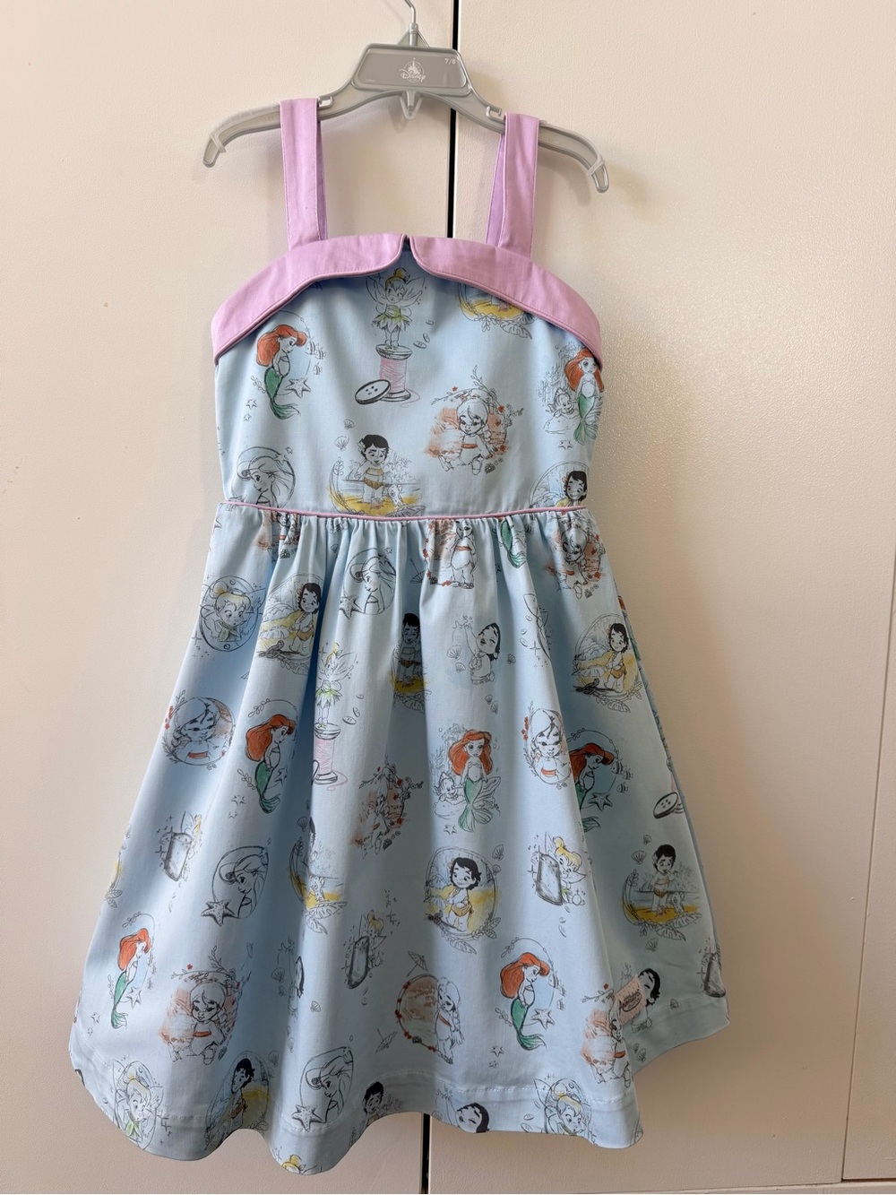Elegant Disney Animators’ Collection Girls Sundress with Pricess Print